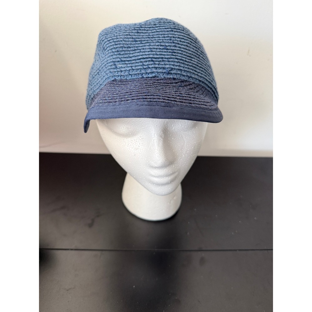 Genie‎ by Eugenia Kim Alex Blue Navy Straw Newsboy Cap Hat 4682-4337 NEW